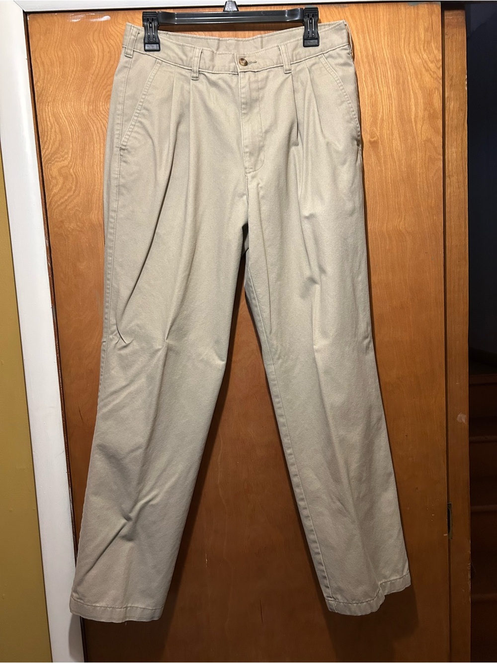 George Men's Pleated Dress Pants - Khaki
